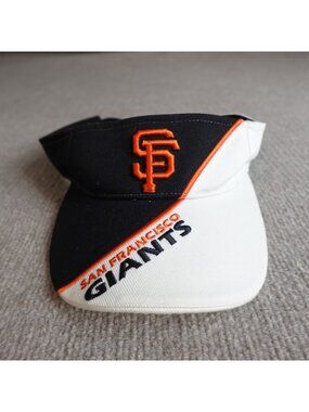 San Francisco Giants Hat Visor Black White Vintage Twin Enterprise Old Stock NEW